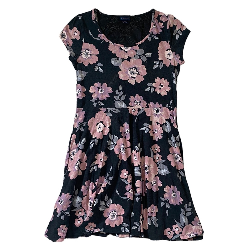 Aeropostale Floral Mini Dress with Lace Back Size Medium
